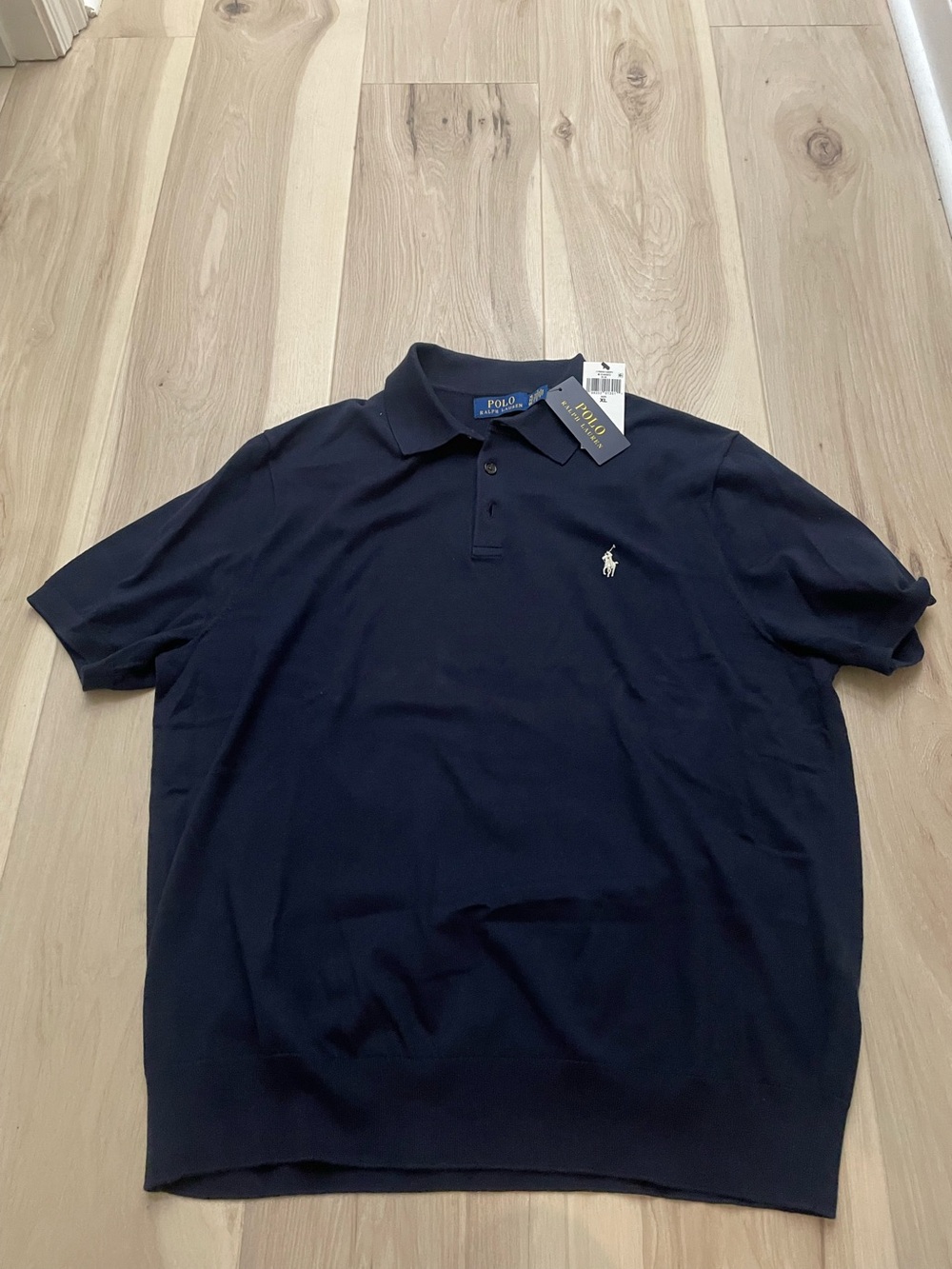 Classic Men's Navy Polo with Embroidered Logo
